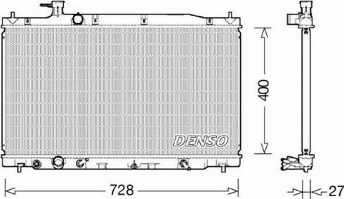 NPS DRM40033 - Радиатор, охлаждение двигателя autospares.lv