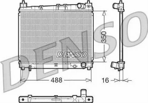 NPS DRM50006 - Радиатор, охлаждение двигателя autospares.lv