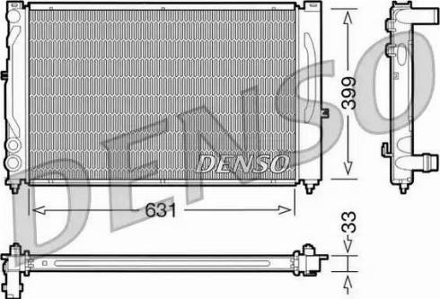 NPS DRM02020 - Радиатор, охлаждение двигателя autospares.lv