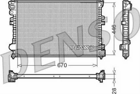 NPS DRM07050 - Радиатор, охлаждение двигателя autospares.lv