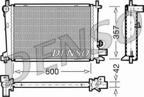 NPS DRM10040 - Радиатор, охлаждение двигателя autospares.lv