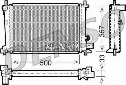 NPS DRM10039 - Радиатор, охлаждение двигателя autospares.lv