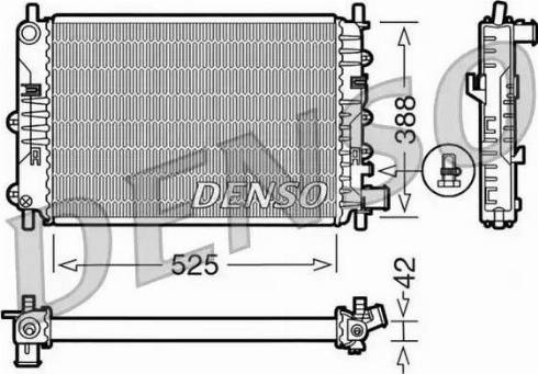 NPS DRM10026 - Радиатор, охлаждение двигателя autospares.lv