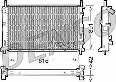 NPS DRM10071 - Радиатор, охлаждение двигателя autospares.lv