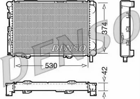 NPS DRM17025 - Радиатор, охлаждение двигателя autospares.lv