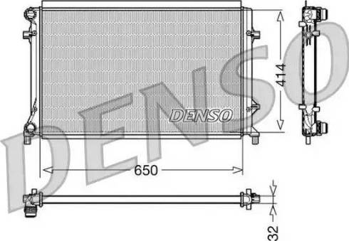 NPS DRM32016 - Радиатор, охлаждение двигателя autospares.lv