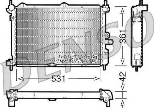 NPS DRM20014 - Радиатор, охлаждение двигателя autospares.lv