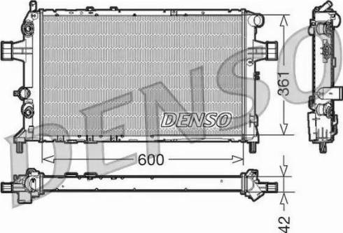 NPS DRM20016 - Радиатор, охлаждение двигателя autospares.lv