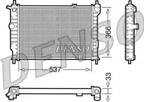 NPS DRM20010 - Радиатор, охлаждение двигателя autospares.lv