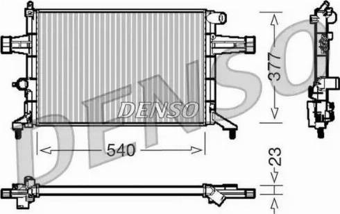 NPS DRM20082 - Радиатор, охлаждение двигателя autospares.lv