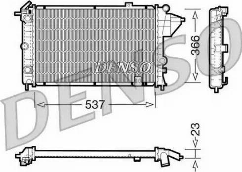 NPS DRM20024 - Радиатор, охлаждение двигателя autospares.lv