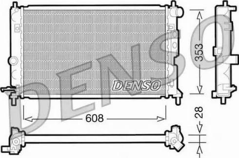 NPS DRM20027 - Радиатор, охлаждение двигателя autospares.lv