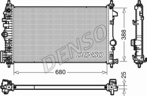 NPS DRM20108 - Радиатор, охлаждение двигателя autospares.lv