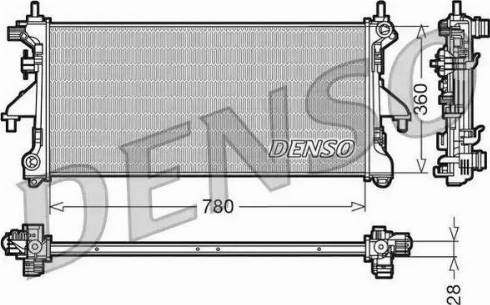 NPS DRM21101 - Радиатор, охлаждение двигателя autospares.lv