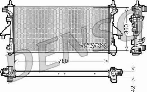 NPS DRM21102 - Радиатор, охлаждение двигателя autospares.lv