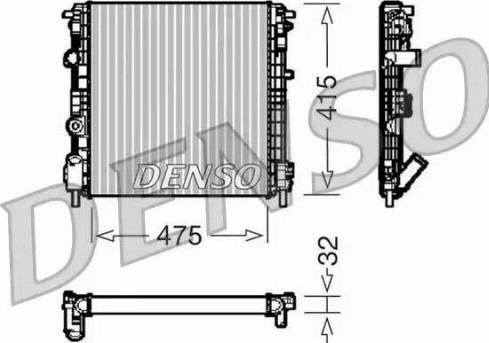 NPS DRM23015 - Радиатор, охлаждение двигателя autospares.lv