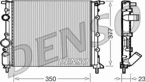 NPS DRM23010 - Радиатор, охлаждение двигателя autospares.lv