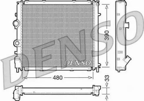 NPS DRM23011 - Радиатор, охлаждение двигателя autospares.lv