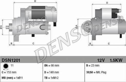 NPS DSN1201 - Стартер autospares.lv