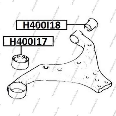 NPS H400I18 - Сайлентблок, рычаг подвески колеса autospares.lv