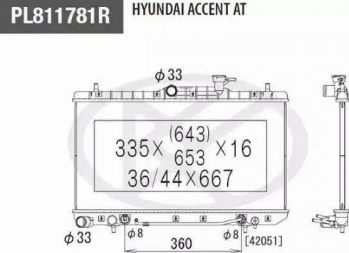 NPS H156I46 - Радиатор, охлаждение двигателя autospares.lv