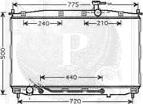 NPS H156I55 - Радиатор, охлаждение двигателя autospares.lv