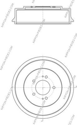 NPS H340I01 - Тормозной барабан autospares.lv