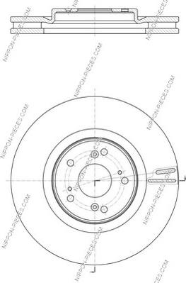 NPS H330A63 - Тормозной диск autospares.lv