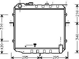 NPS K156A10 - Радиатор, охлаждение двигателя autospares.lv