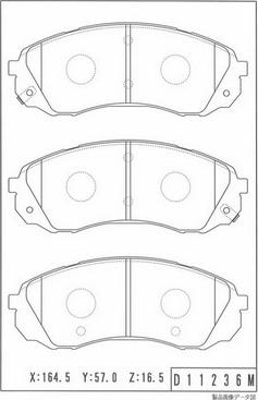 NPS K360A18 - Тормозные колодки, дисковые, комплект autospares.lv