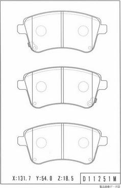 NPS K360A23 - Тормозные колодки, дисковые, комплект autospares.lv