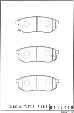 NPS K361A09 - Тормозные колодки, дисковые, комплект autospares.lv