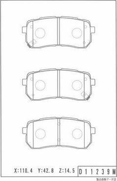 NPS K361A06 - Тормозные колодки, дисковые, комплект autospares.lv