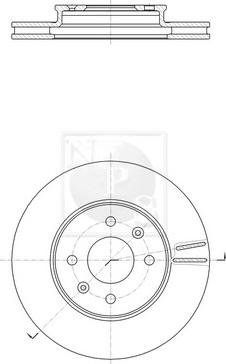 NPS K330A31 - Тормозной диск autospares.lv