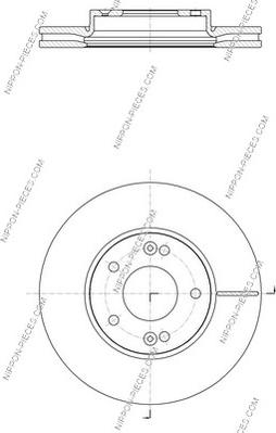 NPS K330A25 - Тормозной диск autospares.lv