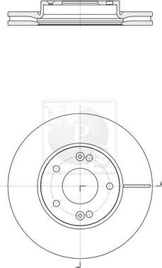 NPS K330A25 - Тормозной диск autospares.lv