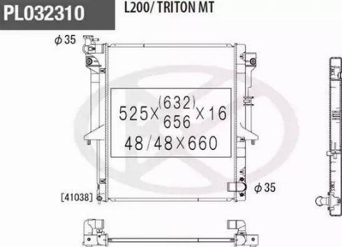 NPS M156I60 - Радиатор, охлаждение двигателя autospares.lv