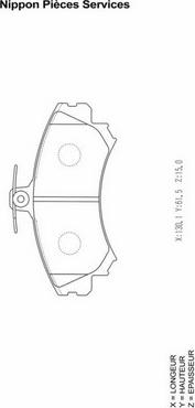 NPS M360I64 - Тормозные колодки, дисковые, комплект autospares.lv