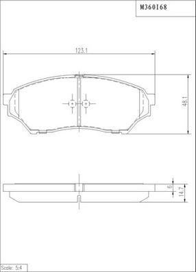 NPS M360I68 - Тормозные колодки, дисковые, комплект autospares.lv