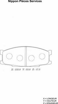 NPS M360I63 - Тормозные колодки, дисковые, комплект autospares.lv