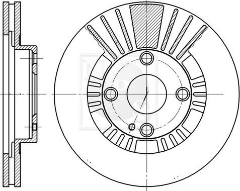 NPS M330A65 - Тормозной диск autospares.lv