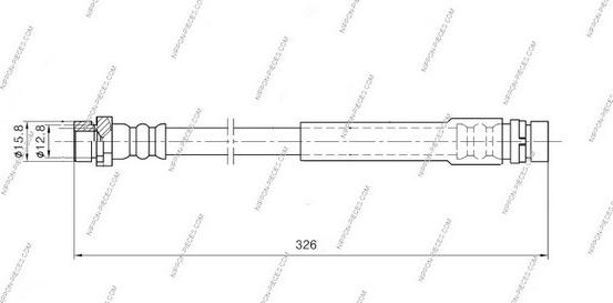 NPS M370A62 - Тормозной шланг autospares.lv