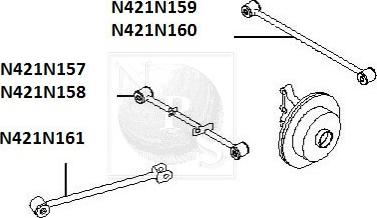 NPS N421N159 - Рычаг подвески колеса autospares.lv