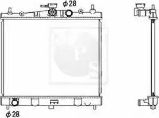 NPS N156N109 - Радиатор, охлаждение двигателя autospares.lv