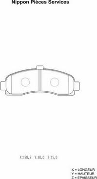 NPS N360N56 - Тормозные колодки, дисковые, комплект autospares.lv