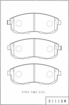 NPS N360N66 - Тормозные колодки, дисковые, комплект autospares.lv