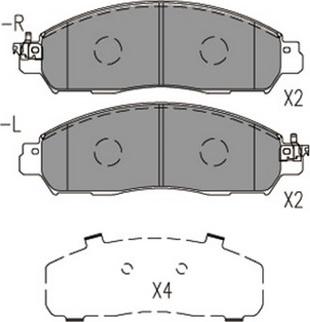 MDR MFP-21003 - Тормозные колодки, дисковые, комплект autospares.lv