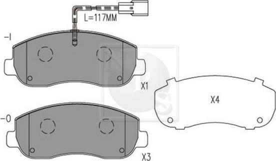 NPS N360N103 - Тормозные колодки, дисковые, комплект autospares.lv