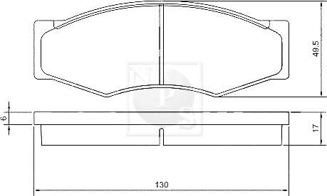 NPS N360N11 - Тормозные колодки, дисковые, комплект autospares.lv