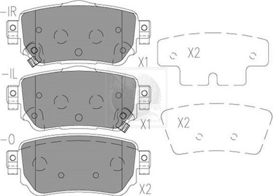 NPS N361N09 - Тормозные колодки, дисковые, комплект autospares.lv